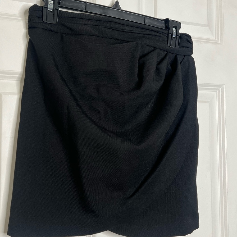 Zara Black Mini Draped Skirt